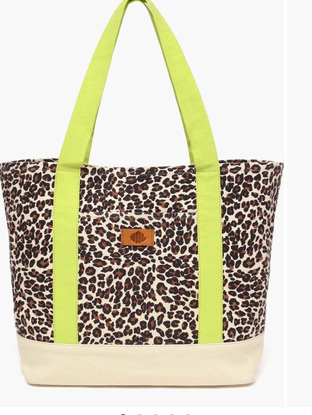 New Amsterdam ladies leopard print canvas tote bag